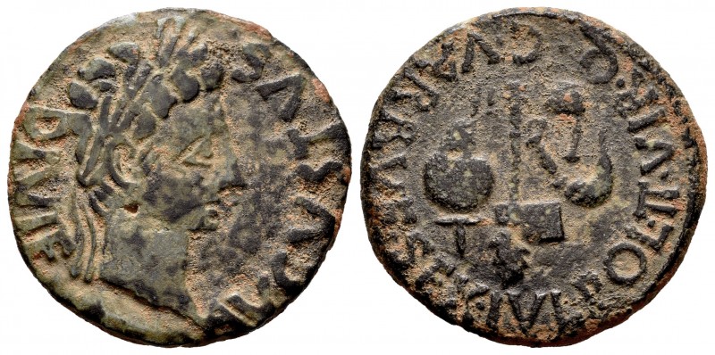 Cartagonova. As. 27 a.C.-14 d.C. Cartagena (Murcia). (Abh-577). (Acip-3137). Rev...