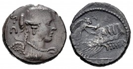 Carisia. Denario. 46 a.C. Roma. (Ffc-538). (Craw-464/5). (Cal-378). Ag. 3,98 g. MBC-. Est...45,00. / Carisius. Denario. 46 a.C. Rome. (Ffc-538). (Craw...