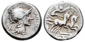 Cipia. Denario. 115-114 a.C. Incierta. (Ffc-563). (Craw-289/1). (Cal-422). Ag. 3,85 g. MBC-/BC+. Est...35,00. / Cipius. Denario. 115-114 a.C. Uncertai...