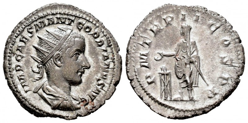 Gordiano III. Antoniniano. 239 d.C. Roma. (Spink-8637). (Ric-37). Rev.: P M TR P...