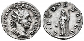 Treboniano Galo. Antoniniano. 251-252 d.C. Roma. (Spink-9634). (Ric-37). Ag. 3,72 g. MBC+. Est...60,00. / Trebonianus Gallus. Antoniniano. 251-252 d.C...