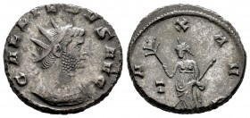 Galieno. Antoniniano. 266-267 d.C. Siscia. (Spink-10300). (Ric-575). (Seaby-727a). Rev.: PAX AVG.Pax sosteniendo una rama de olivo y un cetro, T en ca...