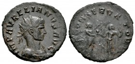 Aureliano. Antoniniano. 272 d.C. Milán. (Spink-11546). (Ric-131). Ae. 3,44 g. MBC-/BC+. Est...25,00. / Aurelian. Antoniniano. 272 d.C. Milano. (Spink-...
