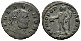 Severo II. 1/4 de follis. 305-307 d.C. Siscia. (Spink-14645). (Ric-170a). Ae. 2,33 g. MBC+. Est...35,00. / Severus II. 1/4 de follis. 305-307 d.C. Sis...