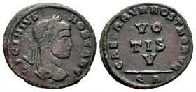 Licinio I. Centenional. 320 d.C. Arles. (Spink-15430). Rev.: CAESARVM NOSTRORVM,  en campo  VO / TIS / V. Ae. 2,69 g. EBC-. Est...15,00. / Licinius I....