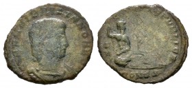 Anibaliano. 1/2 centenional. 336-7 d.C. Constantinopla. (Ric-147). Rev.: SECVRITAS PVBLICA. Eufrates reclinado con cetro, en exergo CONSS. Ae. 1,18 g....