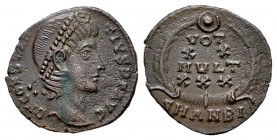 Constantino II. Centenional. 342-346 d.C. Antioquía. (Spink-18076). Rev.: VOT / XX / MVLT / XXX. Ae. 1,30 g. MBC. Est...15,00. / Constantinus II. Cent...