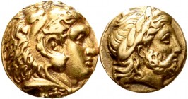 Lote de 2 monedas de 1/10 de estátera, de Phillipo III y Alejandro Magno. Posiblemente sirvieron como gemelos. A EXAMINAR. MBC+/EBC-. Est...200,00. / ...