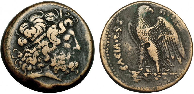 EGIPTO. Ptolomeo II, Filadefos. Alejandría. AE-46mm (282-246 a.C.). R/ Águila ex...