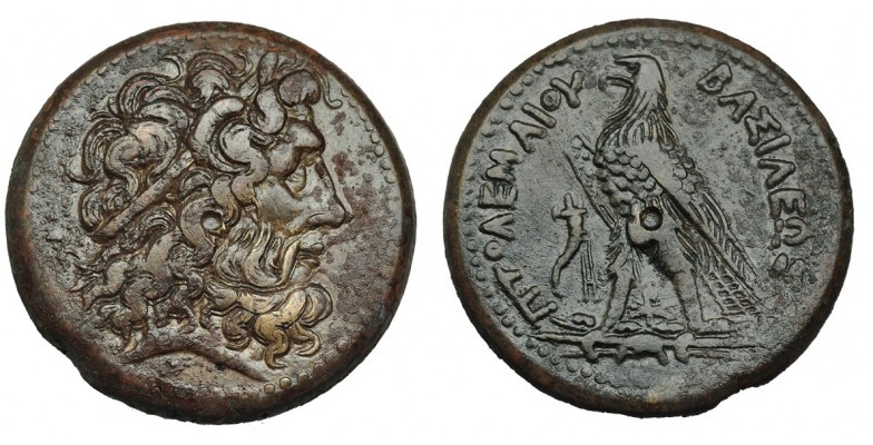 EGIPTO. Ptolomeo III, Evergetes. Alejandría. AE-35mm (246-221 a.C.). R/ Águila a...