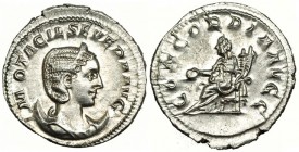 OTACILIA SEVERA, esposa de Filipo I. Antoniniano. Roma (146-148). R/ Doble cornucopia; CONCORDIA AVGG. RIC-125c. EBC+.