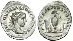 HERENNIO ETRUSCO. Antoniniano. Roma (250-251). R/ Instrumentos pontificales; PIETAS AVGVSTORVM. RIC-143. CH-14. MBC+.