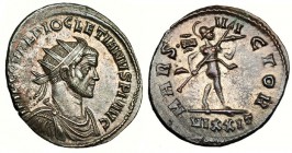 DIOCLECIANO. Antoniniano. Ticinum (285). Marca: VIXXIT. R/ MARS VICTOR. RIC-239. EBC. Ex C. Dattari.