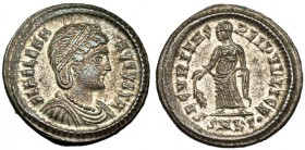 ELENA, madre de Constantino I. Follis. Cyzicus (325-6). SMKG en el exergo. R/ SECVRITAS REPVBLICE. RIC-39 (R4) R. P. O. EBC-. Ex C. Dattari.