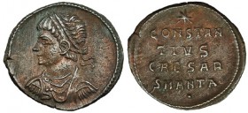 CONSTANCIO II. Follis. Antioquía (324-5). R/ *CONSTAN/TIVS/CAESAR/SMANTA.. RIC-60 (R3). EBC-. Ex C. Dattari.