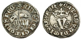JUAN I. Blanca del Agnus Dei. Marcas: C-A. Zamora. III-559.1. MBC. Muy escasa.