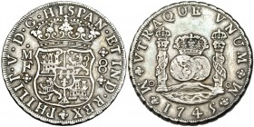 8 reales. 1745. México. MF. VI-1153. MBC.