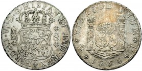 8 reales. 1758. México. MM. VI-369. MBC+.