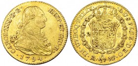 2 escudos. 1794. Madrid. MF. VI-1043. MBC/MBC+.