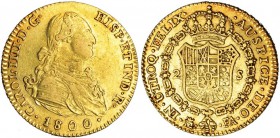 2 escudos. 1800/1790. Madrid. FA. VI-1050 vte. Fina rayita. MBC+. Escasa.