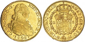 2 escudos. 1808. Madrid. AI. VI-1061. EBC-/EBC.