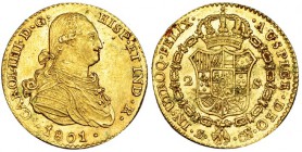 2 escudos. 1801. Sevilla. CN. VI-1162. Manchitas. EBC.