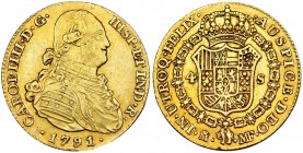 4 escudos. 1791. Madrid. MI. VI-1195. Pequeñas marcas. MBC.