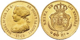 40 reales. 1862. Madrid. VI-565. EBC+.