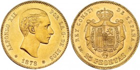 25 pesetas. 1878 *18-78. Madrid. EMM. VII-106. EBC+.