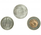 ANDORRA. Lote de 3 monedas. 2 diners: 1985 y 1987; 20 diners, 1988. Olimpiada de Séul.SC.
