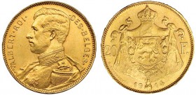 BÉLGICA. 20 francos. 1914. KM-78. EBC+.