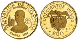 COLOMBIA. 200 Pesos. 1968. KM-232. Prueba.