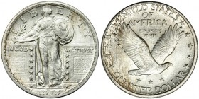 ESTADOS UNIDOS DE AMÉRICA. 1/4 de dólar. 1918. S. KM-145. SC.