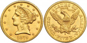ESTADOS UNIDOS DE AMÉRICA. 5 dólares. 1879. S. KM-101. EBC+/EBC.