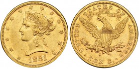 ESTADOS UNIDOS DE AMÉRICA. 10 dólares. 1881. S. KM-102. EBC-.