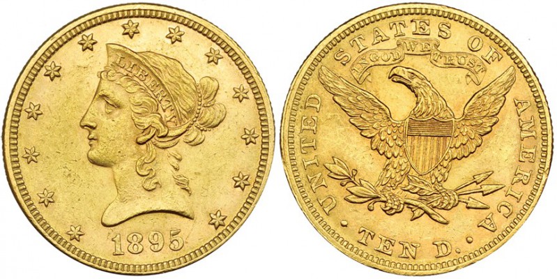 ESTADOS UNIDOS DE AMÉRICA. 10 dólares. 1895. KM-102. EBC/EBC+.