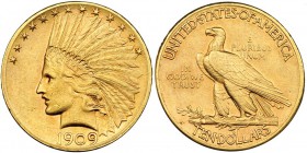 ESTADOS UNIDOS DE AMÉRICA. 10 dólares. 1909. S. KM-130. EBC+.