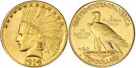 ESTADOS UNIDOS DE AMÉRICA. 10 dólares. 1914. D. EBC/EBC+.