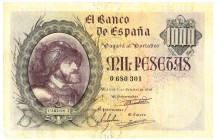 BANCO DE ESPAÑA. 1000 pesetas. 10-1940. Sin serie. ED-D46. MBC+.