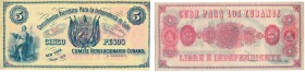 LA REPÚBLICA DE CUBA. Contribución Patriótica para la Independencia de Cuba. 5 pesos. Nueva York. 1879. Comité Revolucionario. Sin firmas. EBC+. Raro....