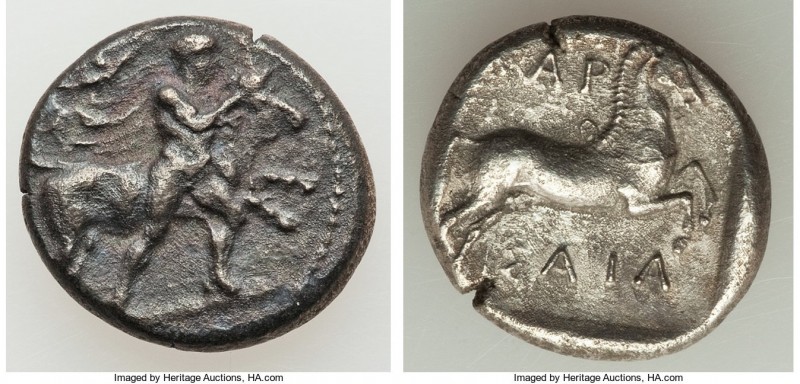 THESSALY. Larissa. Ca. 460-400 BC. AR drachm (18mm, 5.62 gm, 3h). VF. Thessalus ...