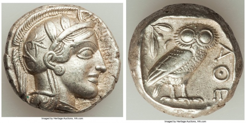 ATTICA. Athens. Ca. 440-404 BC. AR tetradrachm (24mm, 17.16 gm, 3h). Choice XF, ...