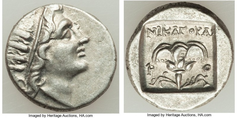 CARIAN ISLANDS. Rhodes. Ca. 88-84 BC. AR drachm (15mm, 2.61 gm, 1h). Choice XF. ...