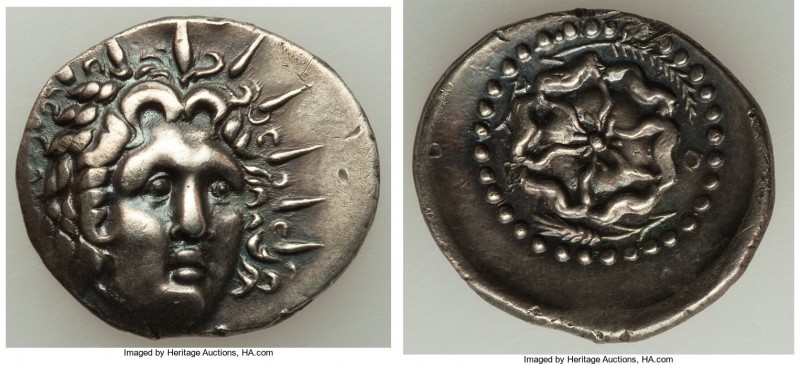CARIAN ISLANDS. Rhodes. Ca. 84-30 BC. AR drachm (21mm, 4.17 gm, 12h). Choice XF....