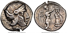 SELEUCID KINGDOM. Seleucus I Nicator (312-281 BC), coregency with Antiochus I Soter. AR drachm (17mm, 7h). NGC Choice VF, edge cut. Drangiana mint, Ca...