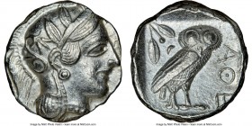 NEAR EAST or EGYPT. Ca. 5th-4th centuries BC. AR tetradrachm (24mm, 16.74 gm, 10h) NGC Choice XF 5/5 - 3/5, brushed. Head of Athena right, wearing cre...