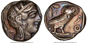 NEAR EAST or EGYPT. Ca. 5th-4th centuries BC. AR tetradrachm (24mm, 17.23 gm, 9h) NGC XF 4/5 - 2/5, ex-mount. Head of Athena right, wearing crested At...
