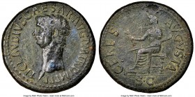 Claudius I (AD 41-54). AE dupondius (31mm, 12h). NGC VF, smoothing. Rome, AD 41-50. TI CLAVDIVS CAESAR AVG P M TR P IMP P P, bare head of Claudius I l...