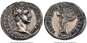 Domitian, as Augustus (AD 81-96). AR denarius (19mm, 6h). NGC XF, smoothing. Rome, 1 January-13 September AD 92. IMP CAES DOMIT AVG-GERM P M TR P XIII...