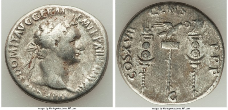 Domitian, as Augustus (AD 81-96). AR cistophorus (25mm, 9.99 gm, 6h). Fine, graf...